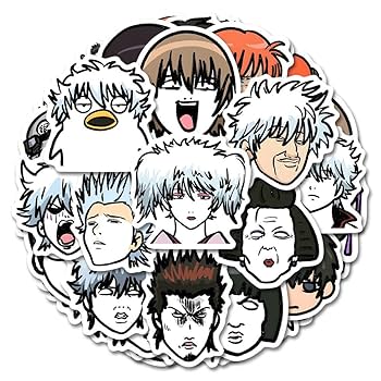 Amazon | 銀魂 ステッカー 126枚 ノートステッカー 坂田銀時 新
